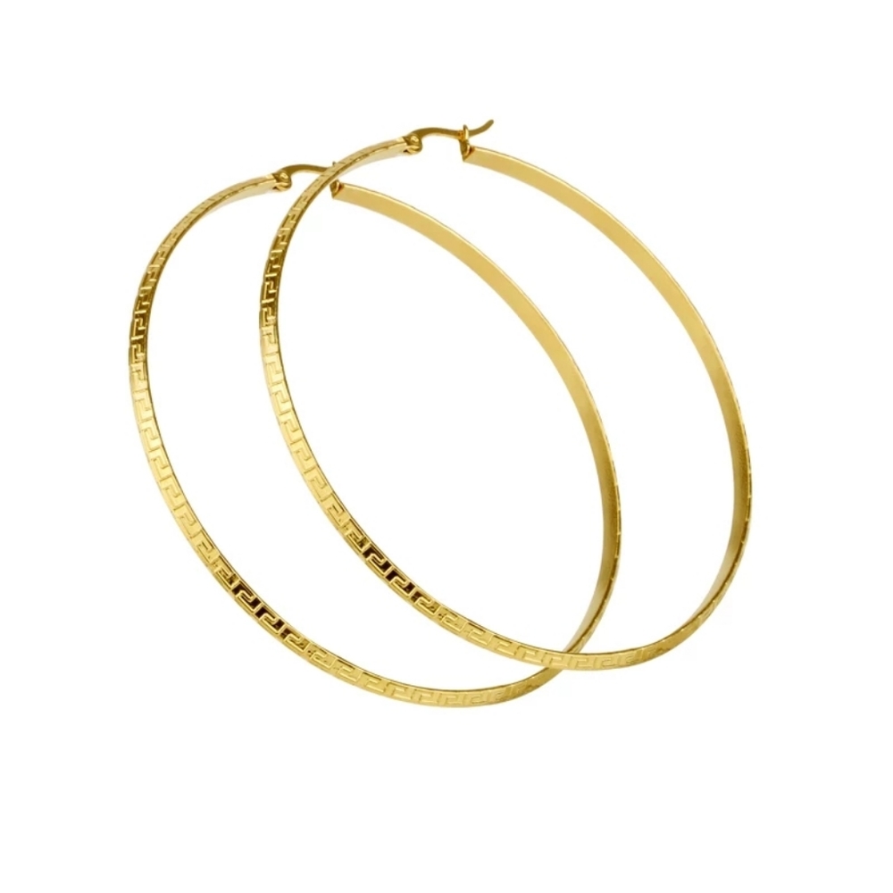 Goldtone Hoops - Picture 2 of 6